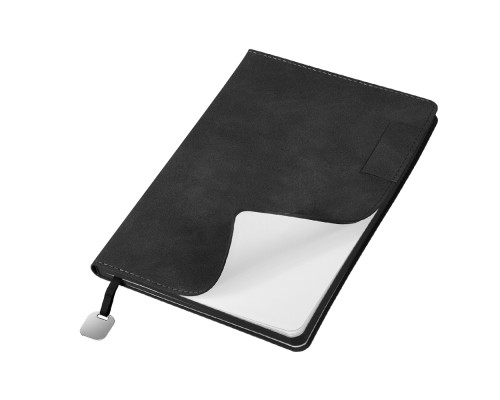 Ежедневник Flexy Tenero Suede A5, черный, недатированный, в гибкой обложке с петлей для ручки Ежедневник Flexy Tenero Suede A5, черный, недатированный, в гибкой обложке с петлей для ручки