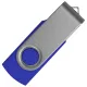 Флеш накопитель USB 2.0 Twister Сolor Mix 16GB, пластик Софт Тач/металл, синий/серебристый