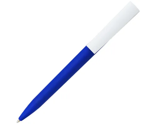 Ручка шариковая, пластиковая, софт тач, синяя/белая, Zorro Color Mix