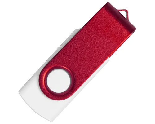 Флеш накопитель Twister Сolor Mix 64GB, пластик Софт Тач/металл, белый/красный