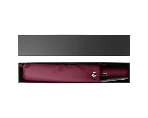 Зонт складной автоматический,  Forest Lotus, диаметр 117 см, 9 панелей, в подарочной коробке, бордовый