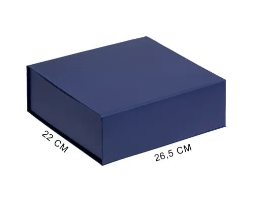 Подарочная коробка, размер 26,5*22*10 см, Solution Prestige Grande Fabrique  с магнитным клапаном, темно-синяя