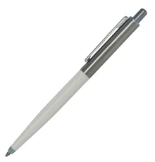 Ручка шариковая, металлическая/пластиковая, белая/серебристая, Best Point Metal