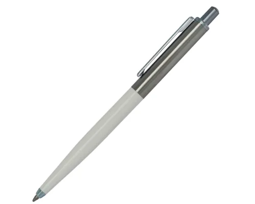 Ручка шариковая, металлическая/пластиковая, белая/серебристая, Best Point Metal