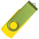 Флеш накопитель USB 2.0 Twister Сolor Mix 16GB, пластик Софт Тач/металл, желтый/светло-зеленый