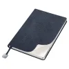 Ежедневник Flexy Columbus А5, темно-синий с серебристым срезом, недатированный, в гибкой обложке