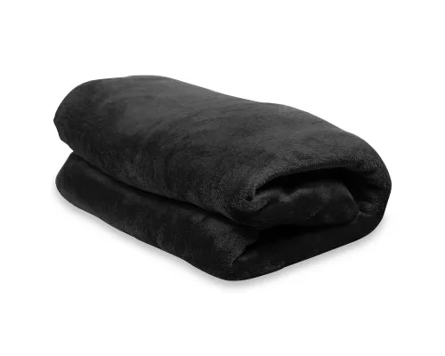 Плед мягкий флисовый Super Soft  Comfort Travel, 125*170 см, черный