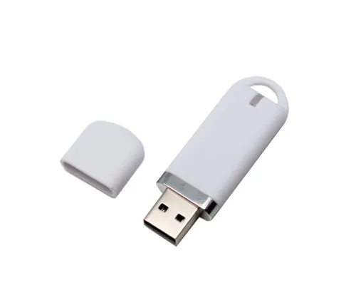 Флеш накопитель USB 2.0 Memo 16GB, пластик Софт Тач, белый/белый
