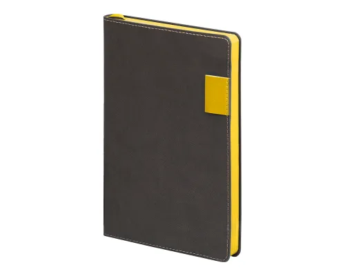 Ежедневник Flexy Freedom Latte А5, серый/желтый, недатированный, в гибкой обложке