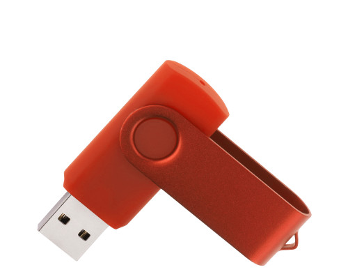 Флеш накопитель USB 2.0 Twister 16GB, пластик Софт Тач/металл, красный/красный Флеш накопитель USB 2.0 Twister 16GB, пластик Софт Тач/металл, красный/красный
