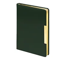 Ежедневник City Moderna Pristine А5, зеленый с золотистым, в твердой обложке с поролоном