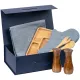 Подарочная коробка, размер 39*26,3*11 см, Solution Prestige Big Case Soft с магнитным клапаном и ручкой , темно-синяя