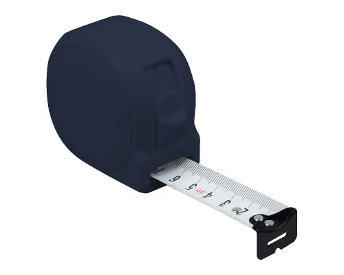 Рулетка Tools Standart, 5 метров, темно-синяя, пластиковая, с ремешком