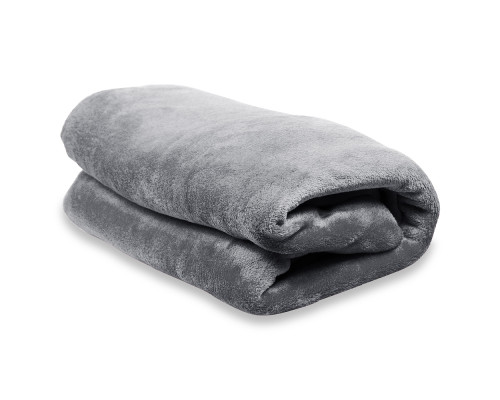 Плед мягкий флисовый Super Soft  Comfort Travel, 125*170 см, серый