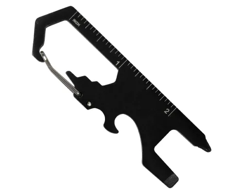 Брелок-карабин/мультитул Tools Unic мультифункциональный, 8 в 1, черный