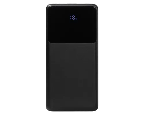 Внешний аккумулятор (powerbank)  «Stream 10»,  10 000 mAH, с двумя зарядными шнурами,  22,5W (Ватт)  super fast charge, Power Delivery (PD) 25.5W (dfnn),  c цифровым дисплеем для контроля заряда, черный