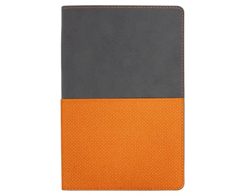 Ежедневник Flexy Smart Harbor Nuba Gemini А5, серый/оранжевый, недатированный, в гибкой обложке