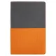 Ежедневник Flexy Smart Harbor Nuba Gemini А5, серый/оранжевый, недатированный, в гибкой обложке