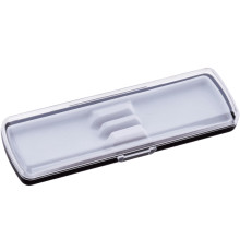 Футляр для ручки Pencase Smart Duo , пластик, для двух ручек, прозрачный/черный