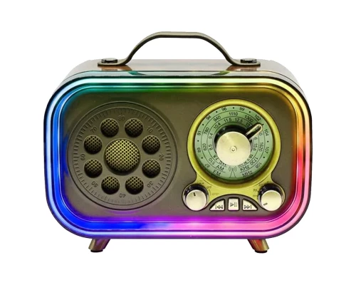 Ретро радио в стиле радиолы, диапазон частот  AM FM SW, USB, Bluetooth, Heritage Memories, со светодиодной подсветкой, цвет светло-коричневый
