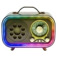 Ретро радио в стиле радиолы, диапазон частот  AM FM SW, USB, Bluetooth, Heritage Memories, со светодиодной подсветкой, цвет светло-коричневый