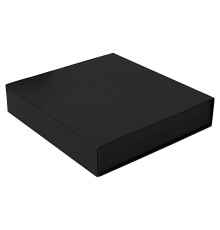 Подарочная коробка, размер 29,5x40,5x8 см, Solution Prestige Linen с магнитным клапаном, черная,  с черным ложементом под вырубку