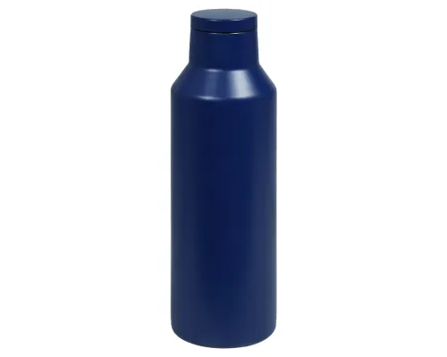 Вакуумная термобутылка  LARVIK, металлическая, двухстеночная, обьем 500 мл, темно-синяя