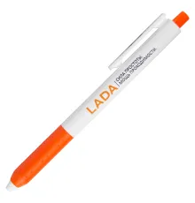 Ручка шариковая Alana Print Sample Lada, пластиковая, белая/оранжевая