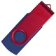 Флеш накопитель USB 2.0 Twister Сolor Mix 16GB, пластик Софт Тач/металл, темно-синий/красный