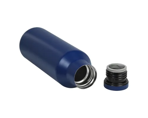 Вакуумная термобутылка  LARVIK, металлическая, двухстеночная, обьем 500 мл, темно-синяя