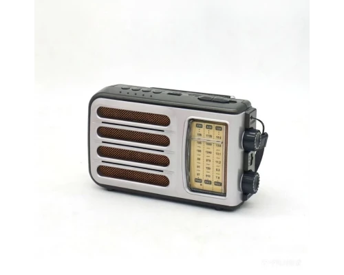 Ретро радио Heritage Melody,  Bluetooth, AM/FM/SW, LED-подсветкой, USB, TF и MP3-плеером, цвет серебристый