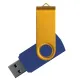 Флеш накопитель USB 2.0 Twister Сolor Mix 16GB, пластик Софт Тач/металл, темно-синий/желтый