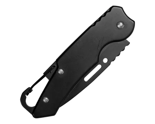 Брелок-нож карманный с карабином Tools Blackburn, черный