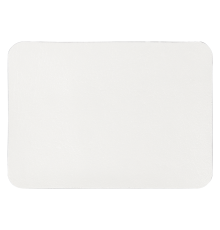 Шеврон Rectangle Cowhide размер 50*70 мм, белый, со скругленными углами