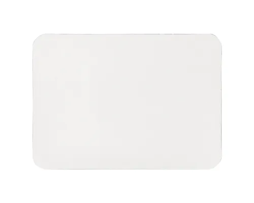 Шеврон Rectangle Cowhide размер 50*70 мм, белый, со скругленными углами
