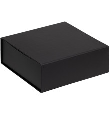 Подарочная коробка, размер 25*21*8,5 см, Solution Prestige Linen с магнитным клапаном, черная,