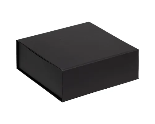 Подарочная коробка, размер 25*21*8,5 см, Solution Prestige Linen с магнитным клапаном, черная,