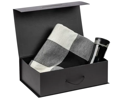 Подарочная коробка, размер 38,5*26*10,5 см, Solution Prestige Big Case  Fabrique с магнитным клапаном и ручкой , черная