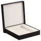 Коробка подарочная, размер 16*14*2 см, Solution Superior Linen, черная, бежевый ложемент с прямоугольной вырубкой