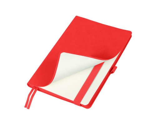 Ежедневник Flexy Line Linen А5, красный/красный, недатированный, в гибкой обложке, с резинкой и петлей для ручки Ежедневник Flexy Line Linen А5, красный/красный, недатированный, в гибкой обложке, с резинкой и петлей для ручки