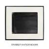 Коробка подарочная, размер 16*14*2 см, Solution Superior Linen, черная, бежевый ложемент с прямоугольной вырубкой