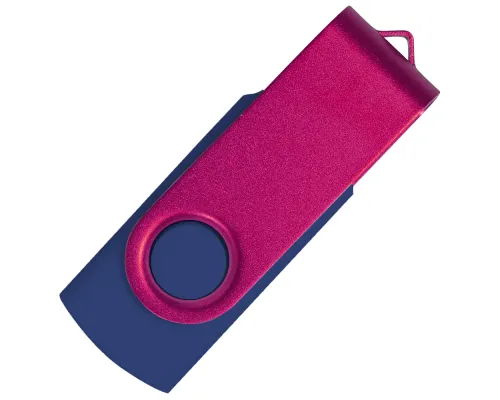 Флеш накопитель USB 2.0 Twister Сolor Mix 16GB, пластик Софт Тач/металл, темно-синий/розовый