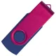 Флеш накопитель USB 2.0 Twister Сolor Mix 16GB, пластик Софт Тач/металл, темно-синий/розовый