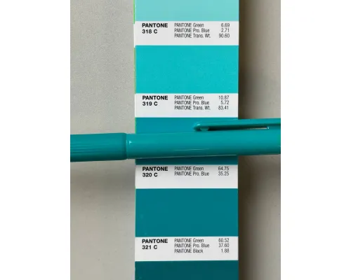 Ручка шариковая Flora Color с полугелиевым стержнем, бирюзовая