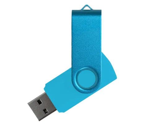 Флеш накопитель USB 2.0 Twister Assembly 16GB, пластик Софт Тач/металл, голубой/голубой Флеш накопитель USB 2.0 Twister Assembly 16GB, пластик Софт Тач/металл, голубой/голубой