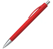 Ручка шариковая IGLA COLOR, пластиковая, красная/серебристая