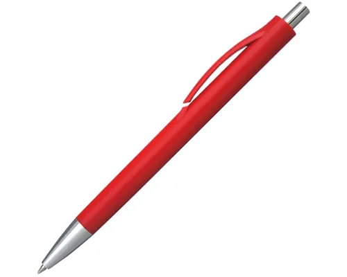 Ручка шариковая IGLA COLOR, пластиковая, красная/серебристая