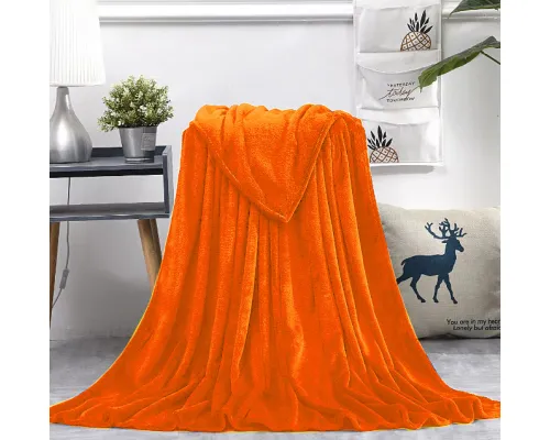 Плед мягкий флисовый Super Soft  Comfort Travel, 125*170 см, оранжевый