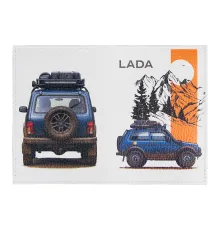 Обложка для паспорта Leather Sky Flotter Trend Print Sample Lada из натуральной кожи, белая