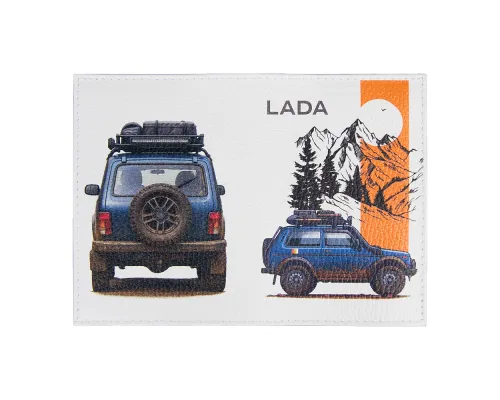 Обложка для паспорта Leather Sky Flotter Trend Print Sample Lada из натуральной кожи, белая